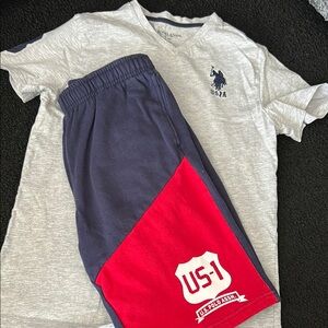 U.S. Polo Assn. Men's Red and Blue Shorts